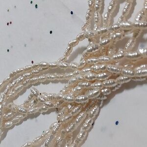 Vintage Real Pearl 17" Strand Beaded Necklace, 4 Available